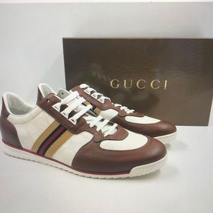 Gucci Leather & canvas low tops